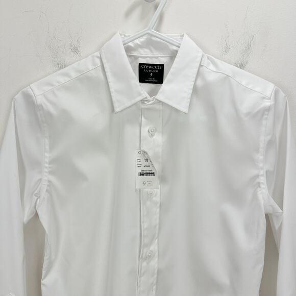 J.Crew Boys Ludlow Premium Fine Cotton Dress Shirt Button Up White Size 10 NWT - Picture 3 of 10